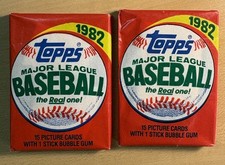 Two (2) 1982 Topps Baseball Card Wax Packs, Cal Ripken Jr. RC
