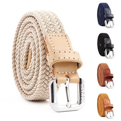 Elastic Webbing Kinder Gürtel für Jungen und Mädchen mit Faux Leder Ergänzungen
