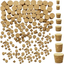 120 Pcs 8 Sizes Tapered Cork Stoppers Wooden Wine Bottle Stopper Tapered Cork Gl