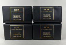 4 Bath  Body Works Noir Men  s Collection Shea Butter Cleansing Soap Bars