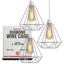 Ceiling Light Shade Geometric Pendant Lampshade Lamp Industrial Vintage Cage