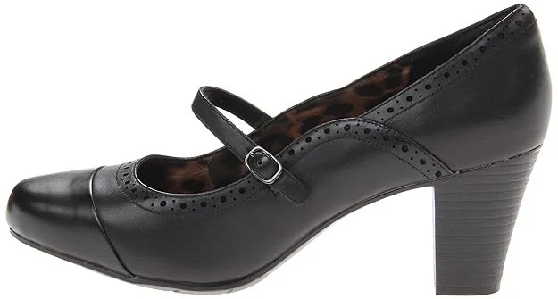 Zapatos de salón CLARKS 26067262 para mujer jarrón de zafiro Mary Jane, cuero negro talla 5,5 M Foto 2 de 4