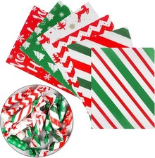Christmas Candy Wrappers for Caramels 600 Pcs, Nonstick Twisting Wax Caramel