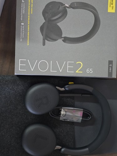 Jabra Evolve2 65 - Casque stéréo USB-A MS Teams, noir sans fil DONGLE manquant - Photo 6/8
