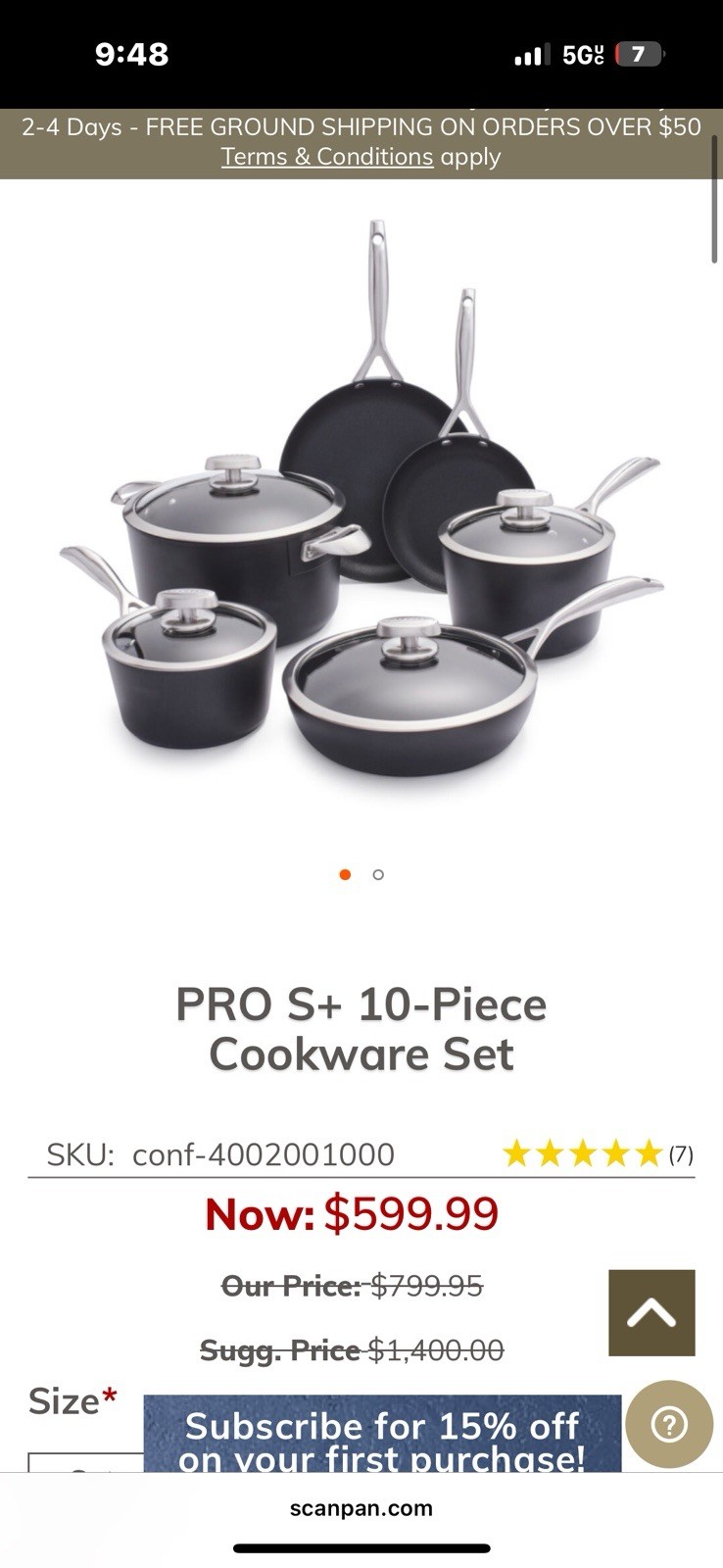 Scanpan Pro S+ 10pc Set
