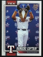 Rangers Captain 2026 Topps Series 1 Celebration Mascot #M-12 Texas Rangers 