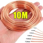 10M T2 Pure Copper Wire Round Coil Conductive Bare Copper Cable Wires for Electr