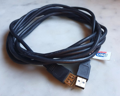 3m USB 2.0 Verlängerungskabel Typ A Stecker auf Buchse Schwarz High-Speed