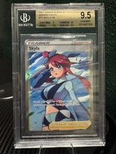 Beckett Graded Pokémon Card 2021 Sword & Shield Shining Fates #72 Skyla UR 9.5