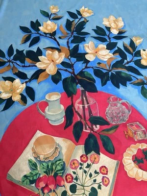 Oscar de La Renta Deadstock Fabric Magnolia Cotton Poplin