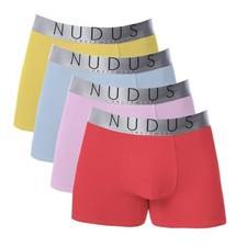 NUDUS Men's Cotton Underwear Pack of 4 Gift Medium Boxer Briefs-a - Multi-color