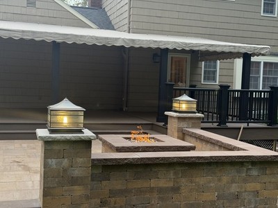 All Copper Steel Glass Outdoor Post lights, Waterproof Pillar Light