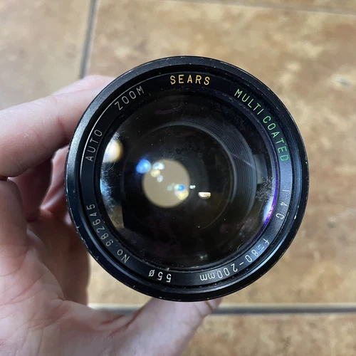 Sears 80-200mm f/4 Zoom Multi-Coated Macro Telephoto Lens - Canon FD Mount