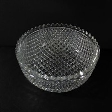 AMERICAN BRILLIANT Diamond cross cut glass bowl C.1900