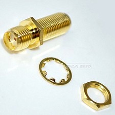 SMA female jack to SMA female jack with nut bulkhead RF Coax adapter connector