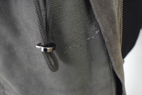Giacca da campo HACKETT capra scamosciata £ 650 taglia small 38/48 M65 pelle tortora utility - Foto 23 di 23