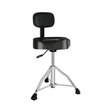 EASTROCK Drum Throne with Backrest Airlift Drum Chair Motorcycle Style Height...