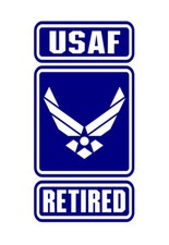 U.S. AIR FORCE RETIRED VINYL DECAL STICKER STRONG