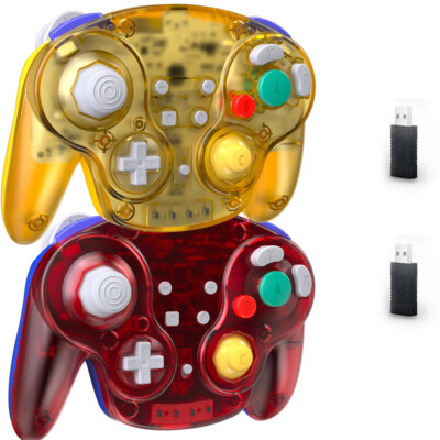 2.4 G Wireless GameCube Controller & USB Receiver for Switch Mac PC iOS NSO Win
