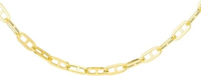 Kleine quadratische Rambo Mariner Kette 18''/46cm x 2,5mm in 9kt Gelbgold gepunzt