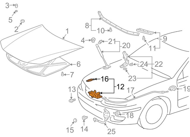 For Toyota Genuine Hood Latch Front 5351006020 eBay