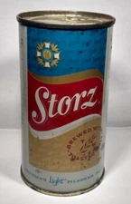 Nice Vintage Storz Brewed With Toasted Malt Flat Top Beer Can Omaha, Nebraska