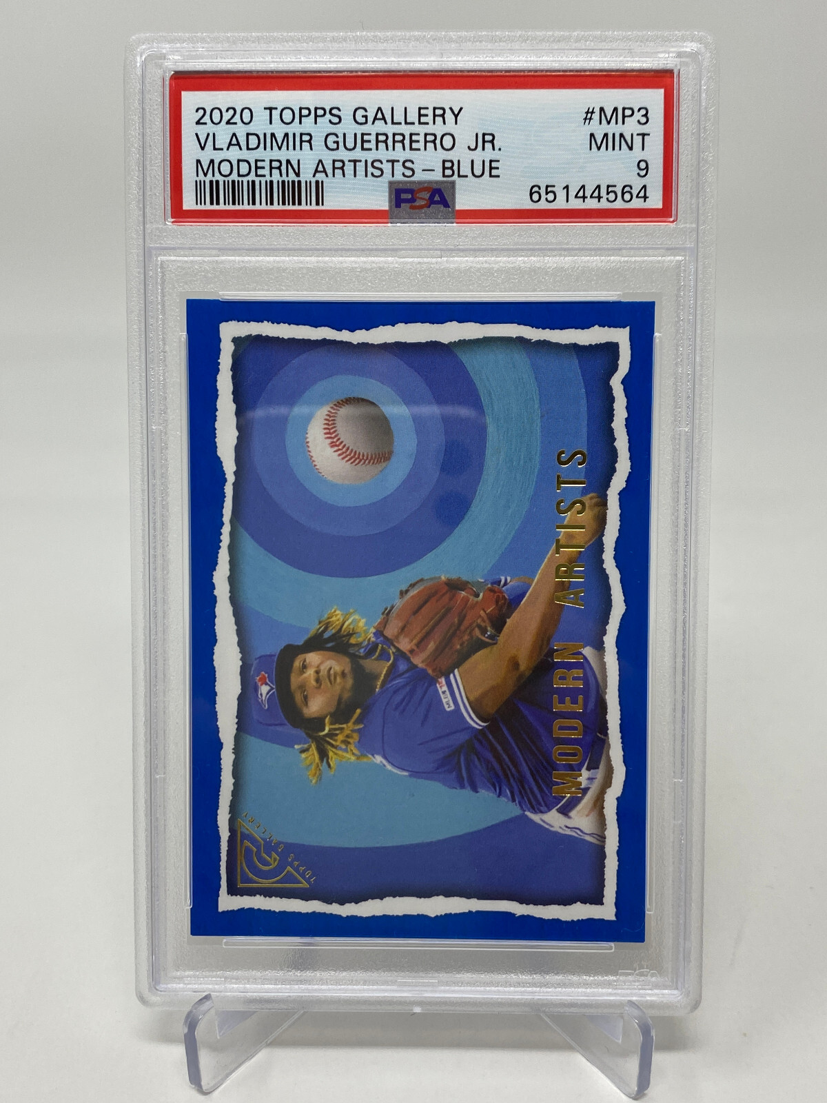 2020 Topps Gallery #MP3 Vladimir Guerrero jr Modern Artists Blue #26/99 PSA 9 view 6