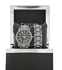 Nwt Bebe Logo Watch With Matching Bracelet Set Ebay