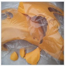 MZ Baghira Tankspoiler gelb Neu Original mit Kappen