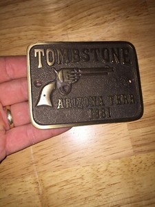 Tombstone Sign Arizona Territory SOLID BRASS Plaque Brass Wyatt Earp Wild West