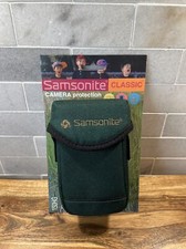 Vintage Samsonite Camera Case Green 6 x4 x 2 Canvas Adjustable Handle - NEW