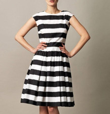 BNWOT DOLCE & GABBANA STRIPED Print POPLIN COTTON Dress 42 IT / 10 - 12 UK New!