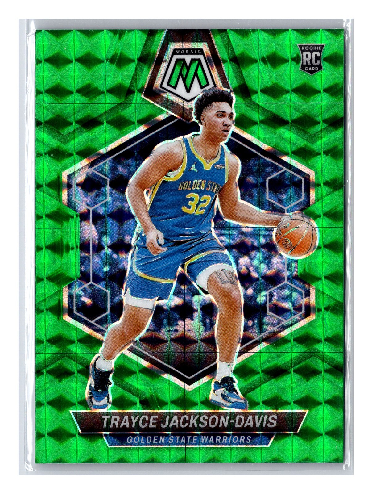 Trayce Jackson-Davis RC 2023 Panini Mosaic Green Mosaic Prizm Rookie #205 🔥