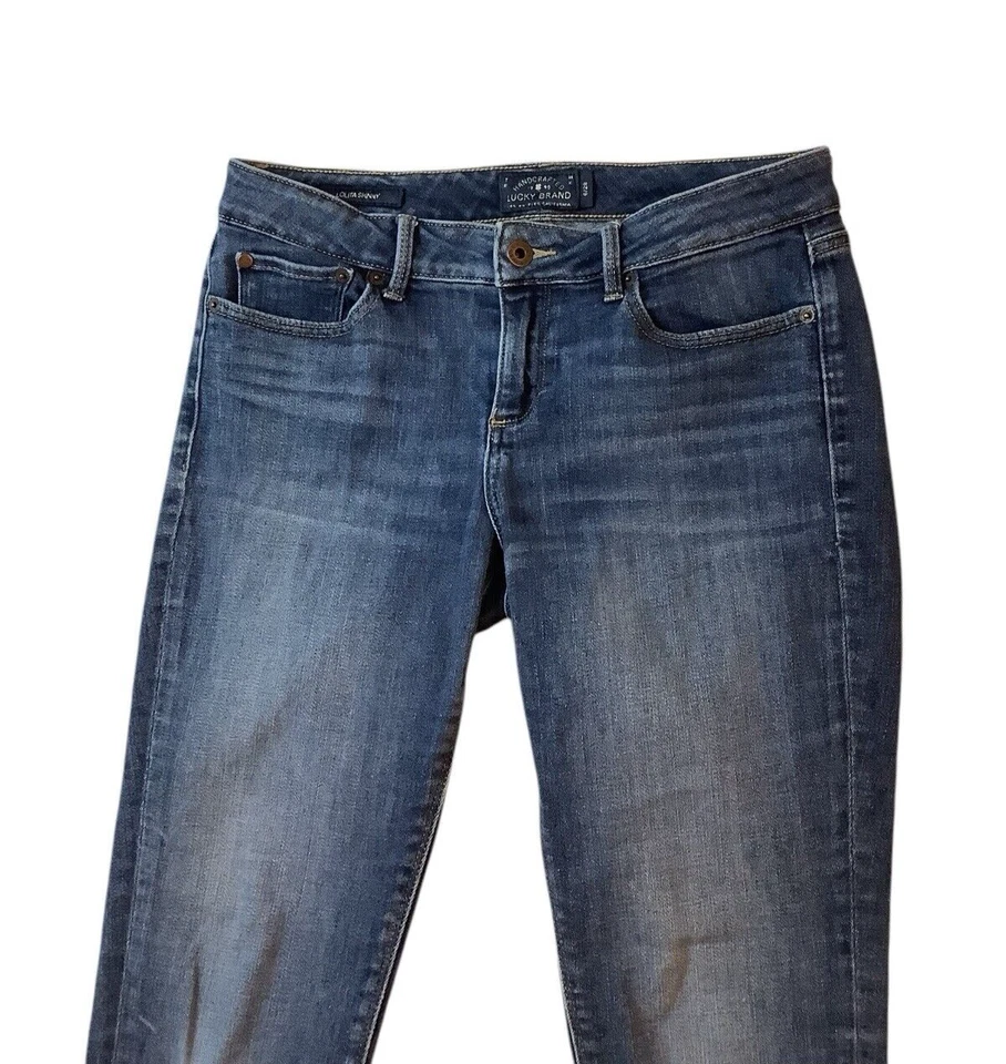 Jeans Lucky Brand Lolita ajustados al tobillo azul denim elástico para mujer talla 6/28 Foto 2 de 4