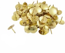Pack 80 x Drawing Pins Strong Gold Colour Domed Head Push Pins Thumb Tacks