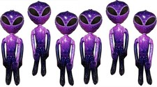 LOT OF 6 BIG 36" GALAXY ALIEN INFLATE INFLATABLE 3 FEET BLOW UP PROP GAG GIFT