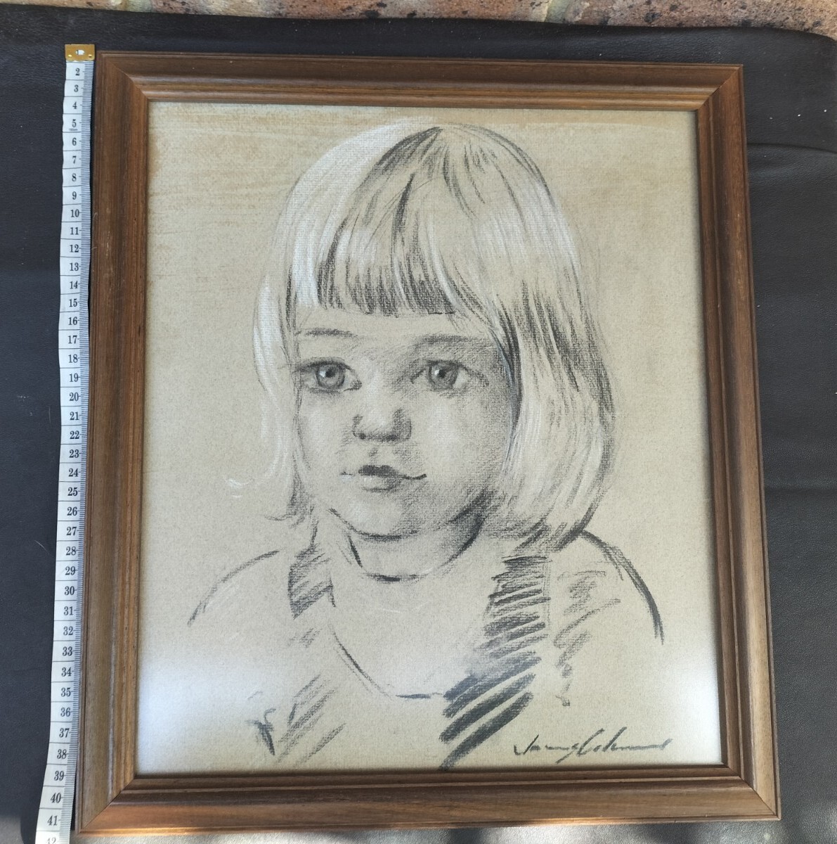 Vintage Painting Sydney artist James Carson Coleman Portrait of the