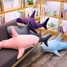 140CM Big Soft Simulation Cute Shark Plush Toys Stuffed Kids Children Boy Gifts