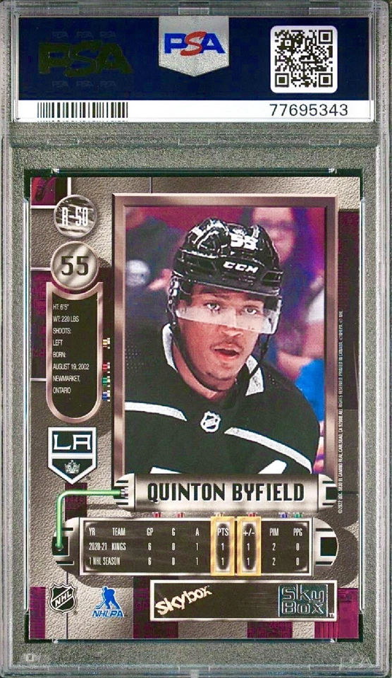 POP 2 PSA 10 RC Quinton Byfield 2021 Metal Universe 1997-98 Retro Rookie TOUGH - Image 2 of 3