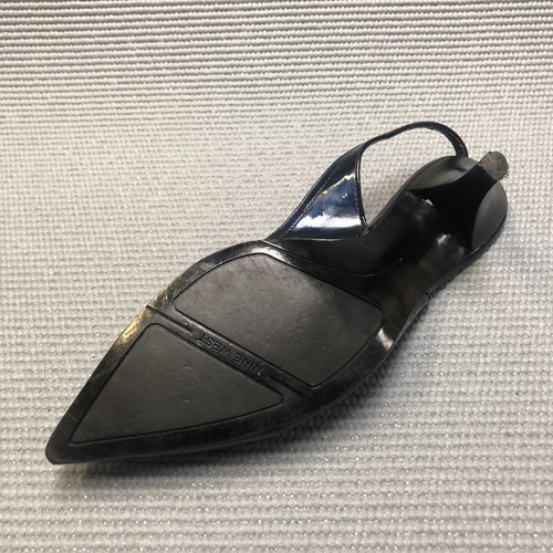 NINE WEST Patent Metallic Navy Blue Pointed Toe Pumps Heels NWPERNIE 9.5 AA - Picture 9 of 9