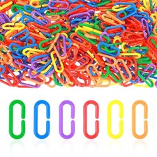 590 PCS c-Type Plastic Chain Links Interchangeable Rainbow c-Type Plastic Lin...