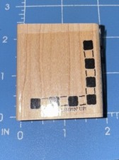 1998 STAMPIN'UP CHECKER CORNER MOUNTED RUBBER EMBOSSING STAMP, RUBBER