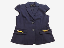 NWT 7th Avenue Design Studio New York  Co Navy Blazer Bamboo Accent pockets 2
