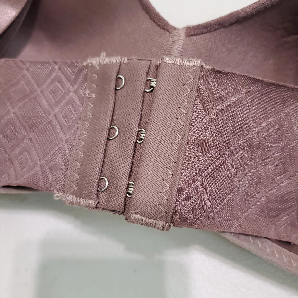 Catherine Malandrino Women Bra 42C Mauve Wireless Lined Diamond Adjustable Strap - Image 4 of 4