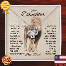 Daughter Necklace Gift, To My Daughter From Dad, Daughter Birthday Gift Necklace