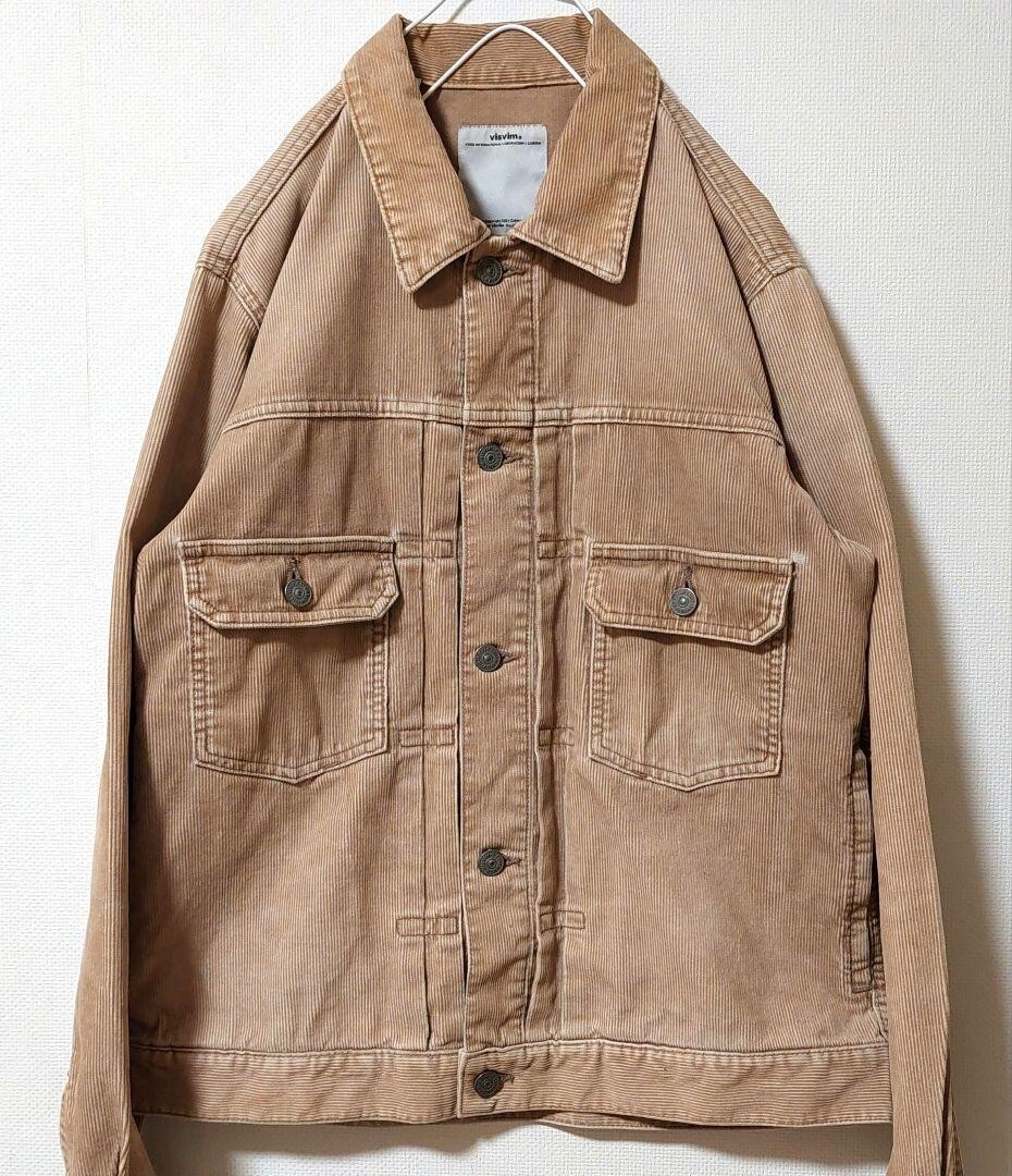 VISVIM 101 JKT CORDUROY SIZE 2 Beige Casual Mens 85% cotton VISVIM 101 JKT CORDUROY SIZE 2 Beige Casual Mens 85% cotton