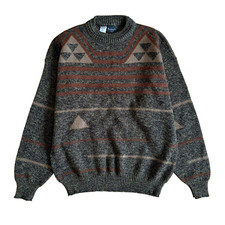 Vintage 90s Kennington Wool Blend Sweater Mens XL Atzec Grandpa Made in Italy