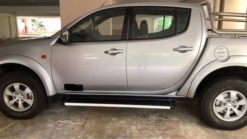 BLACK RUNNING BOARD SIDE STEPS RAILS FOR MITSUBISHI L200 TRITON SERIES 5 15-19 - Picture 16 of 18