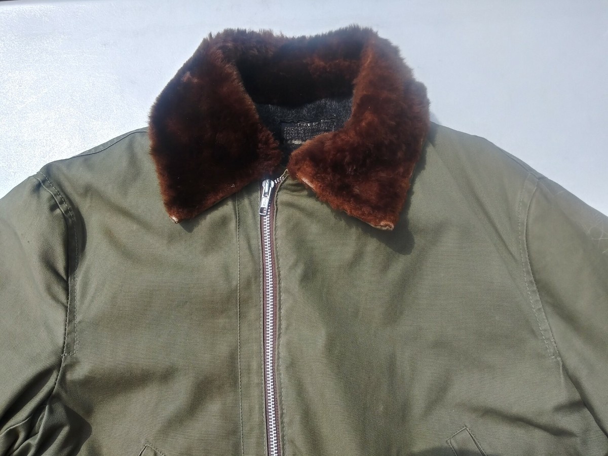 40年代 Vintage B-15 Flight Jacket 1940s Vintage WW2 Distressed B-15 Flight Jacket - Size S