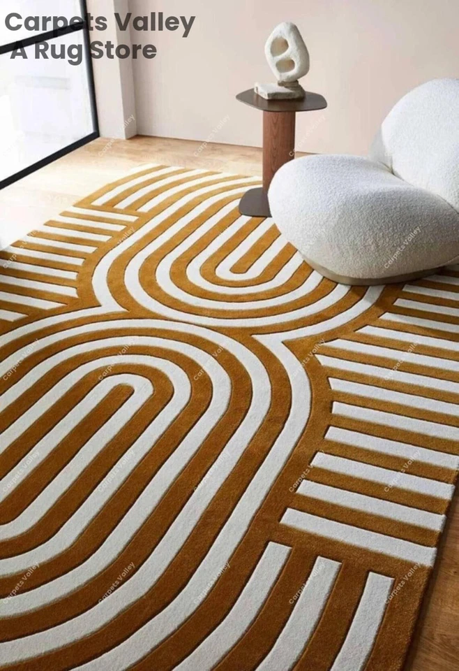 Rounded Circle Hand Tufted Wool Handmade Area Rug Carpet for Home, Bedroom - Image 2 of 4